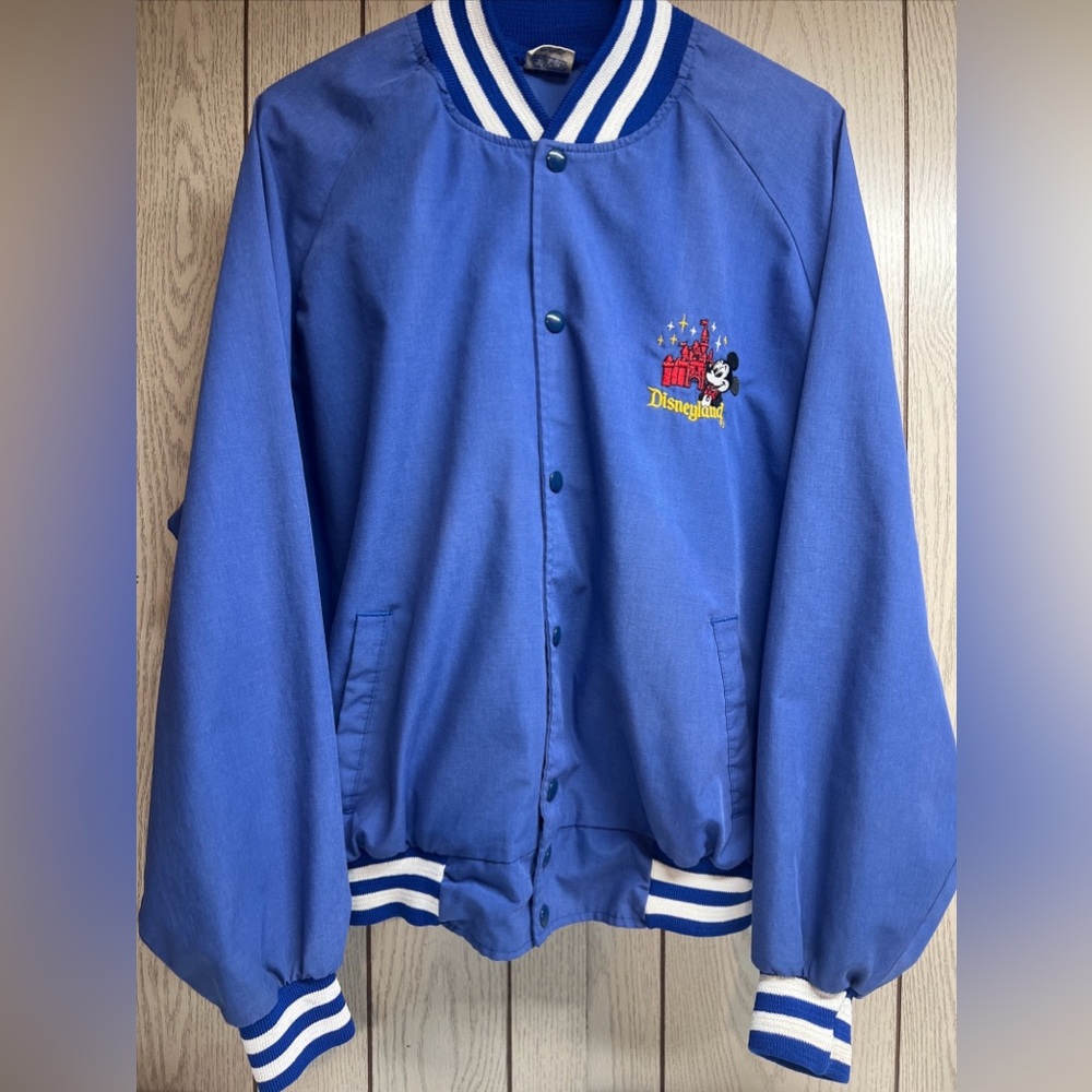 80’s Disney Mickey Made In USA Size XL VTG Cotton Bomber Letterman Jacket EUC!